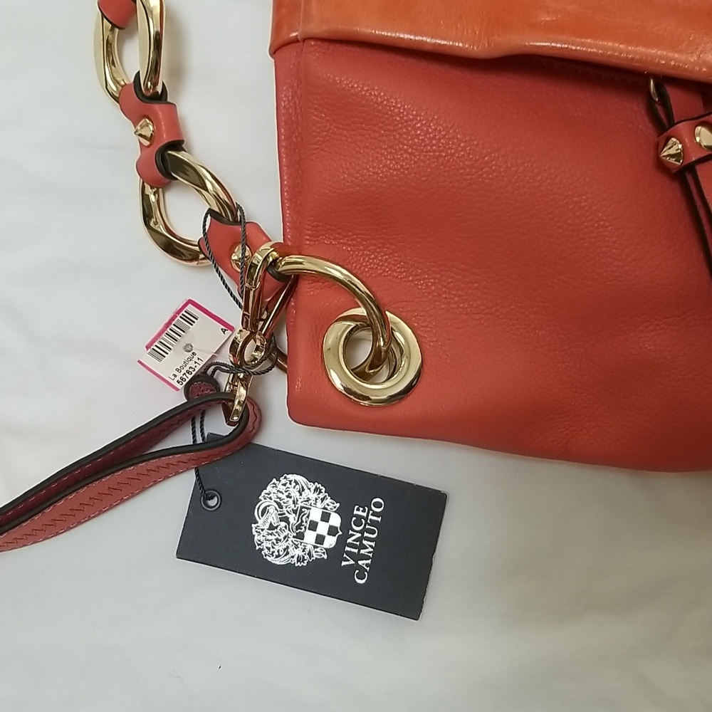Orange Leather Shoulder Bag - Picture 4 of 10